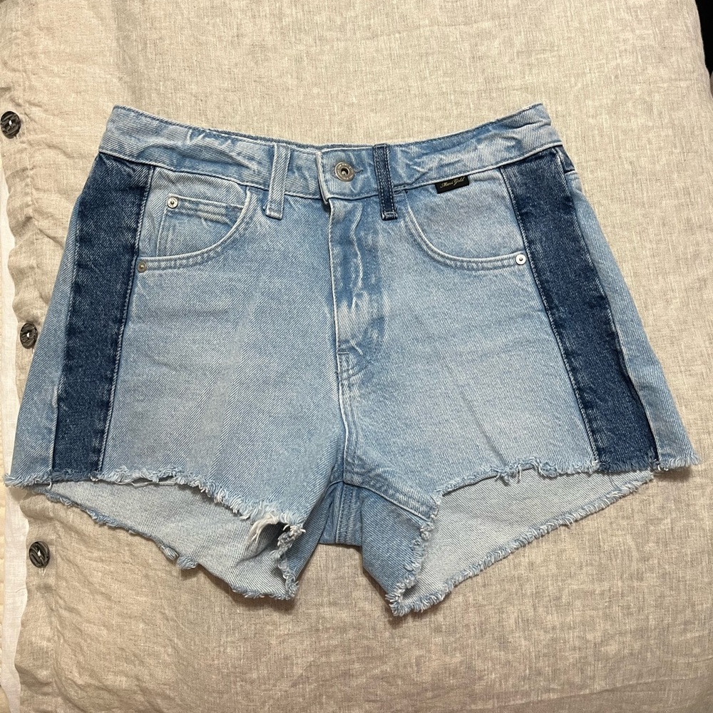 Mavi Light and Dark Blue Jean Shorts